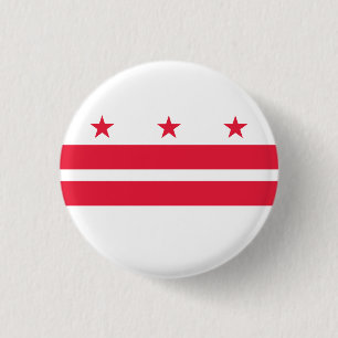 Washington DC Flag 3 Cm Round Badge