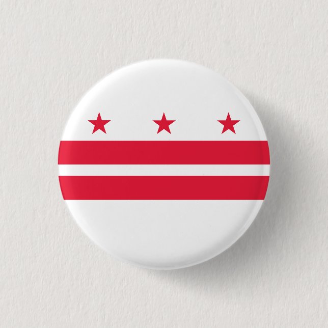 Washington DC Flag 3 Cm Round Badge (Front)
