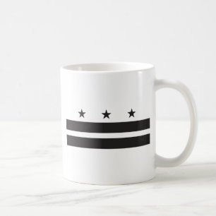 Washington DC Flag - Black Coffee Mug