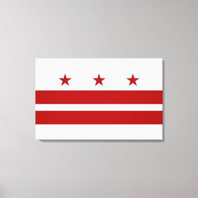 Washington DC Flag Canvas Print (Front)