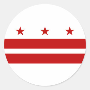 Washington DC Flag Classic Round Sticker