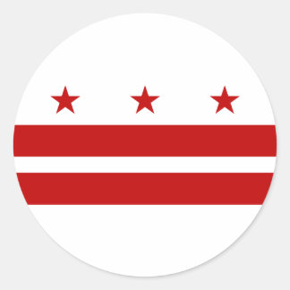 Washington DC Flag Classic Round Sticker