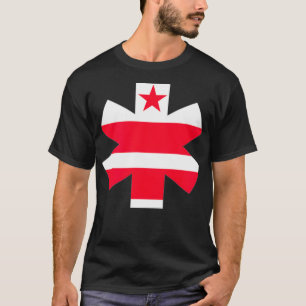 Washington DC Flag EMS EMT Star Symbol T-Shirt