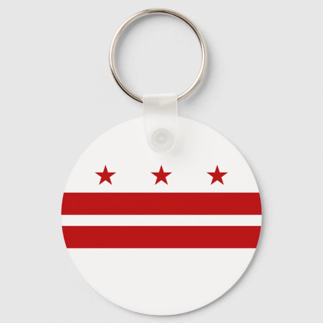 Washington DC Flag Key Ring (Front)