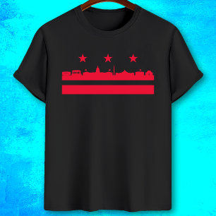 Washington DC flag landscape T-Shirt