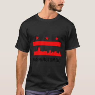 Washington Dc Flag Love Capitol Hill Travel Skylin T-Shirt