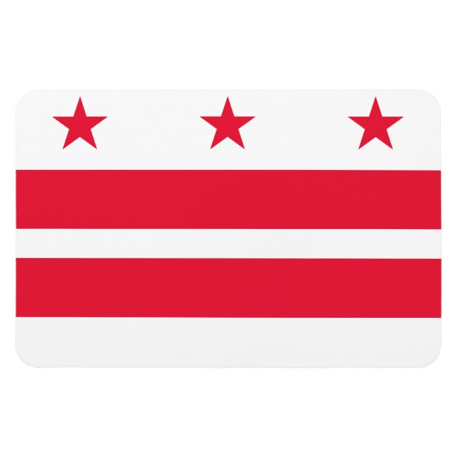 Washington DC flag Magnet (Horizontal)