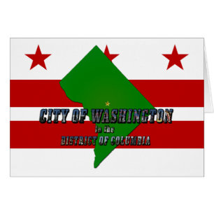 Washington DC Flag Map Birthday