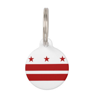 Washington DC Flag Pet Tag