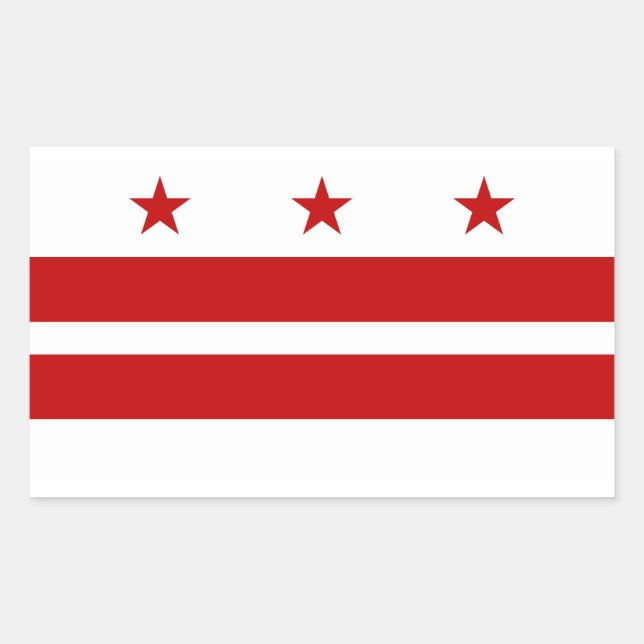 Washington DC Flag Rectangular Sticker (Front)