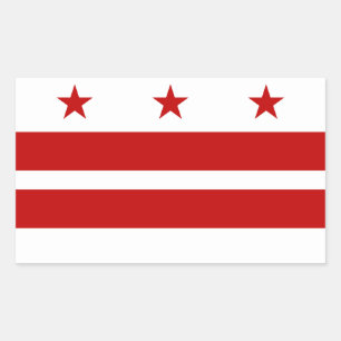 Washington DC flag Rectangular Sticker