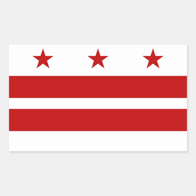 Washington DC flag Rectangular Sticker (Front)