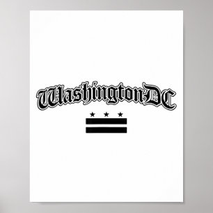 Washington Dc Flag Souvenir Men Women Kids Poster