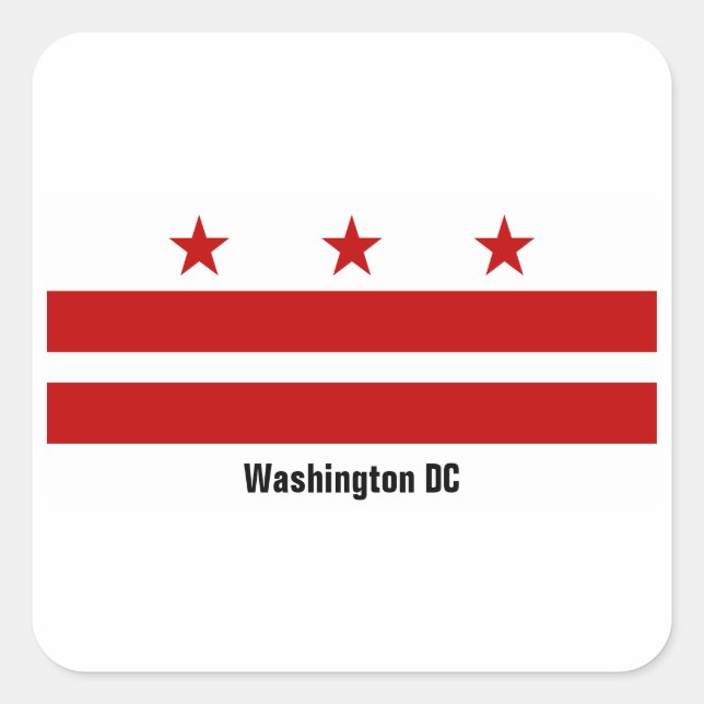 Washington DC Flag Sticker (Front)