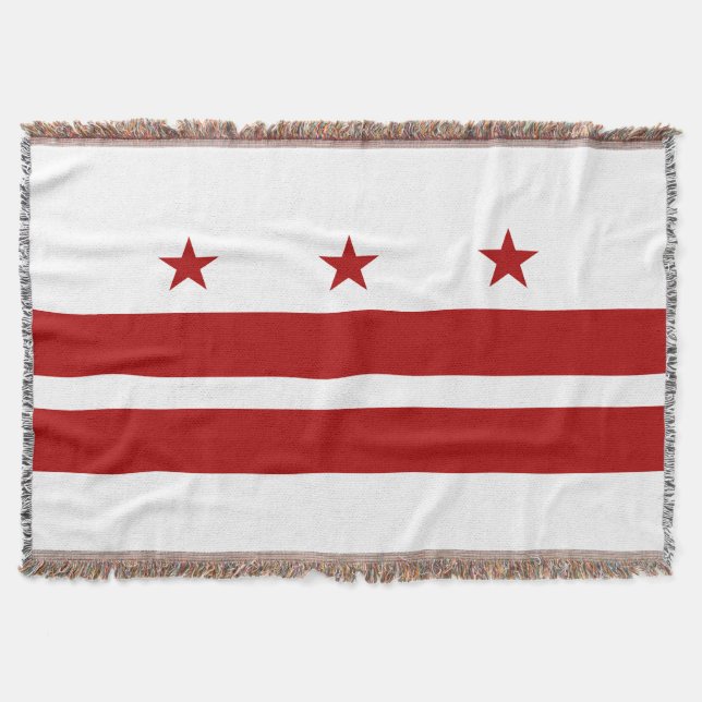 Washington DC Flag Throw Blanket (Front)