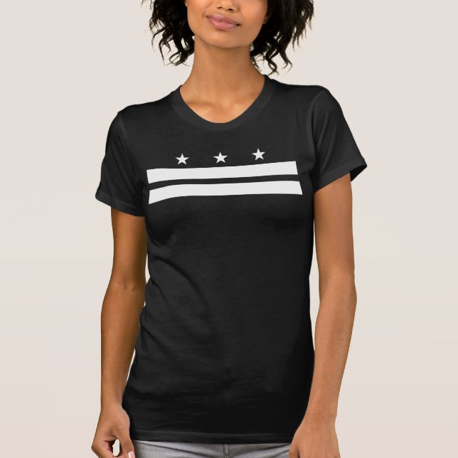 Washington DC Flag - White T-Shirt (Front)