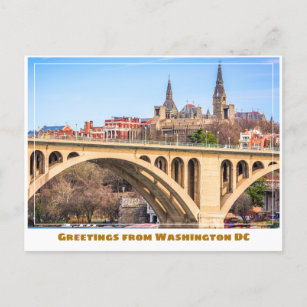 Washington DC Georgetown with Bridge Postcard