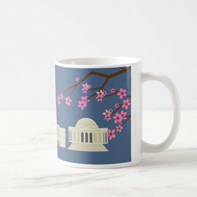 Washington, DC Hand Drawn Iconic Sights Mug (Right)