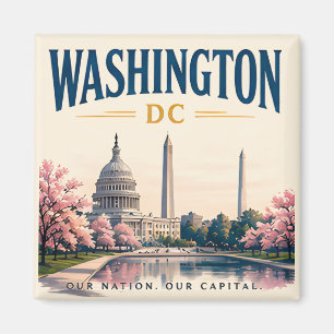 Washington DC Historic Skyline Magnet