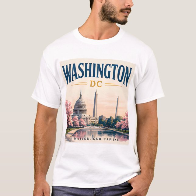 Washington DC Historic Skyline T-Shirt (Front)