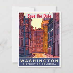 Washington DC Historic wedding Invitation