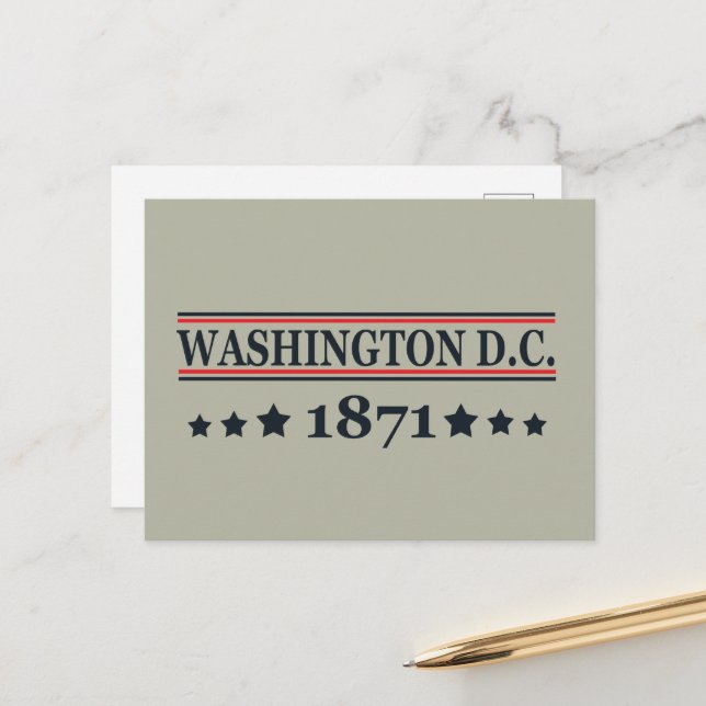 Washington dc holiday postcard (Front/Back In Situ)