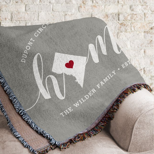 Washington DC Home Town Personalised Throw Blanket (Creator Uploaded)