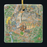 Washington DC Illustrated Ornament<br><div class="desc">A fun vintage postcard illustration of Washington DC repurposed on  an ornament.  You can reposition,  change or personalise the back.</div>