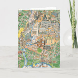Washington DC  Illustrated View Card