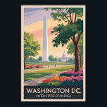 Washington DC Illustration Travel Art Vintage Poster<br><div class="desc">Washington, DC retro vector travel design. Washington, DC, the capital of the United States, is filled with iconic landmarks, world-class museums, and rich historical significance.</div>
