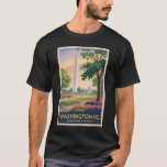 Washington DC Illustration Travel Art Vintage T-Shirt<br><div class="desc">Washington,  DC retro vector travel design. Washington,  DC,  the capital of the United States,  is filled with iconic landmarks,  world-class museums,  and rich historical significance.</div>