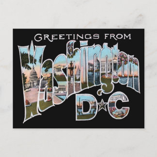 Washington DC LARGE LETTER Postcard