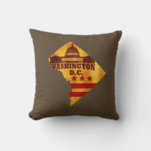 washington dc map cushion
