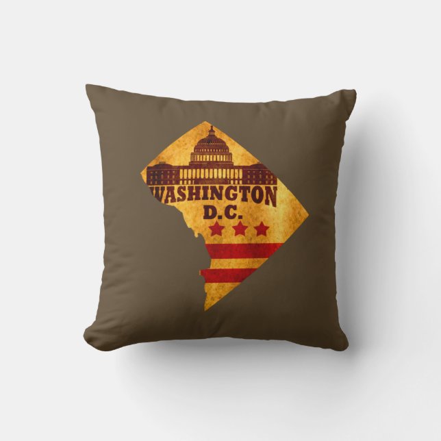 washington dc map cushion (Front)