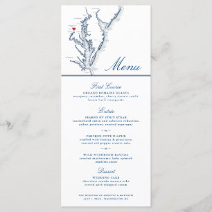 Washington DC Map Elegant Navy Script Wedding Menu
