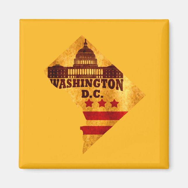 washington dc map magnet (Front)