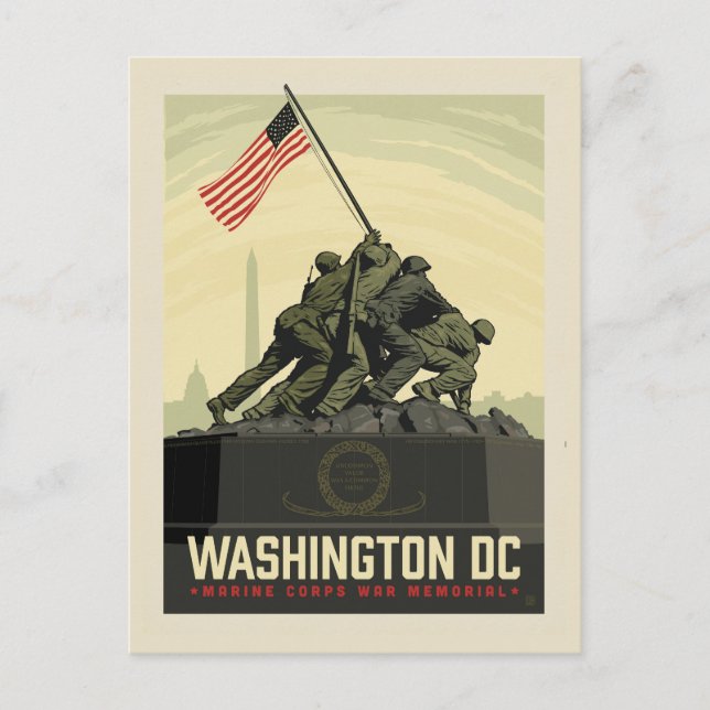 Washington, DC | Marine Corps War Memorial Postcard (Front)