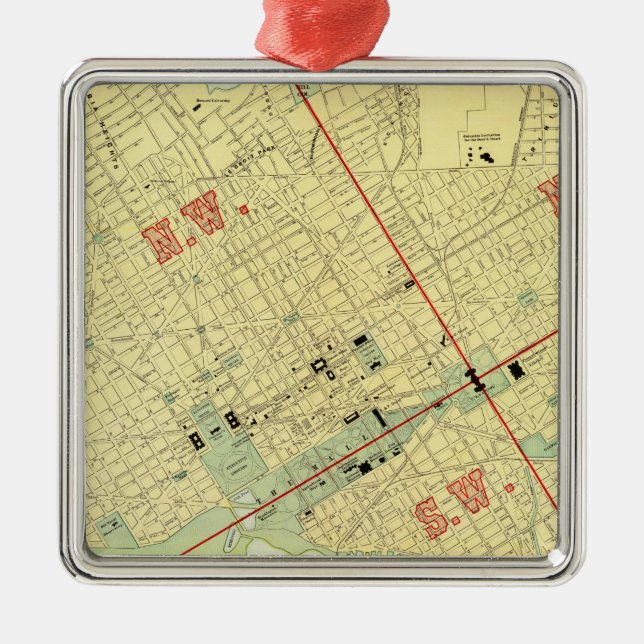 Washington, DC Metal Tree Decoration (Front)