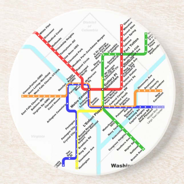 Washington dc metro Coaster (Front)