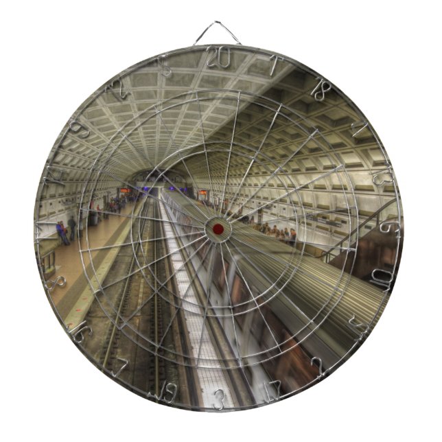 Washington DC Metro Train Station Dartboard (Front)