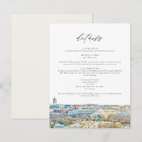 WASHINGTON DC Mountain Wedding Details Card