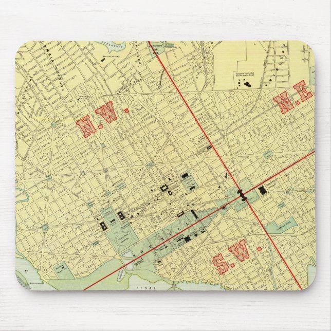 Washington, DC Mouse Mat (Front)