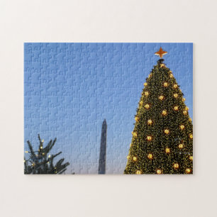 Washington DC National Christmas Tree Dusk Jigsaw Puzzle