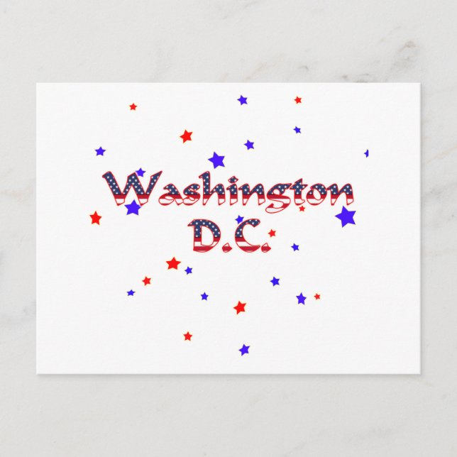 Washington DC Patriotic Stars Postcard (Front)