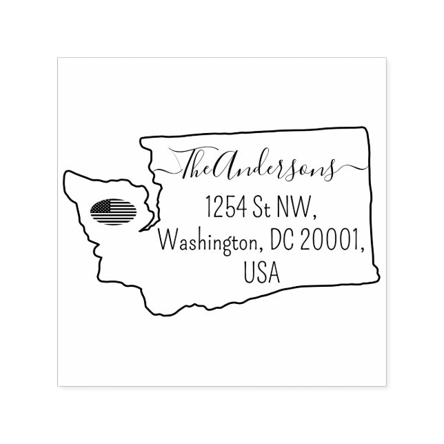 Washington DC Return Address Custom Self-inking Stamp (Design)