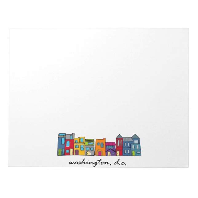 Washington DC Row House Notepad (Front)