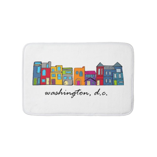 Washington DC Row Houses Bath Mat (Front)