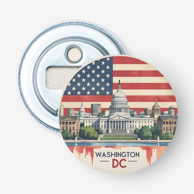 Washington DC Skyline Bottle Opener (Front)