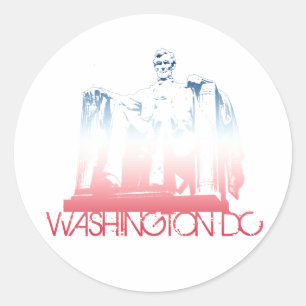 Washington DC Skyline Design Classic Round Sticker
