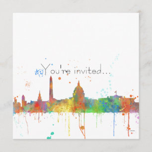 WASHINGTON DC SKYLINE INVITATION